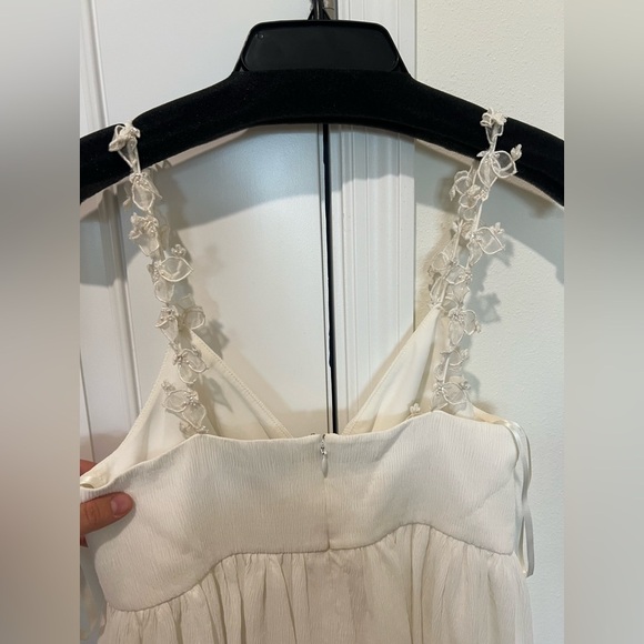 NWT Sachin & Babi ($1095) Sabrina empire Chiffon Gown - Ivory - size 4 - bridal - Picture 14 of 16